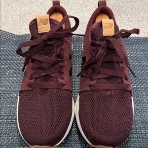 New Balance Men's Fresh Foam V1 Burgundy Sneakers with Tan Details